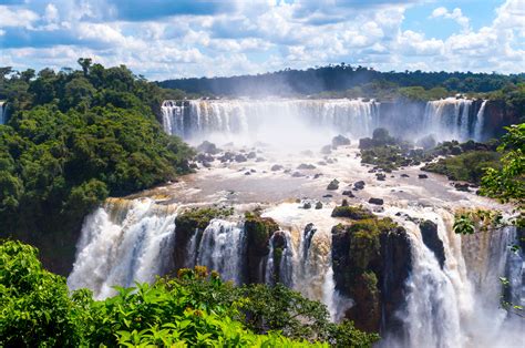 The Iguazu Falls Separate The Upper And Lower Iguazu River And Sit