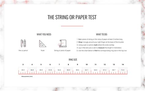 Ring Size Guide Blush And Bar Printable Ruler Actual Size