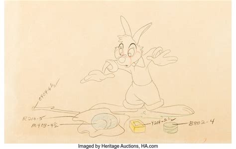 Song Of The South Brer Rabbit Color Model Drawing Walt Disney 1946 By