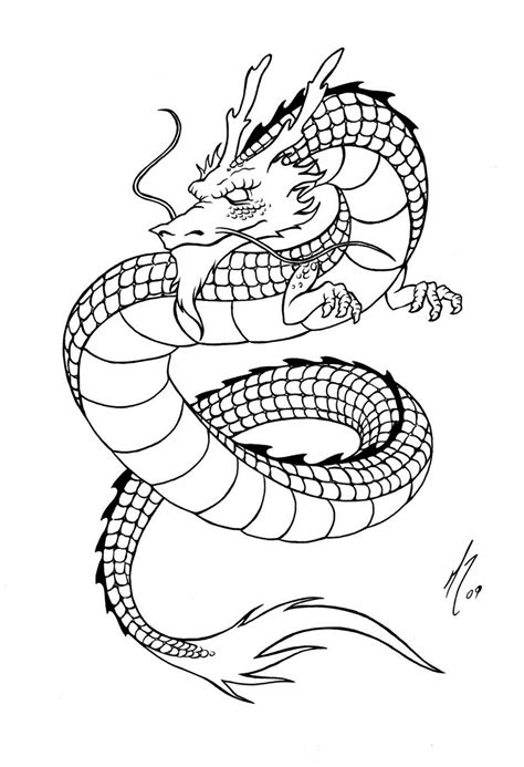 Coloring pages for preschoolers are proudly presented at the nursery, kindergarten or even grandma and grandpa's living room! Tattoo chinese dragon - Tattoos Adult Coloring Pages