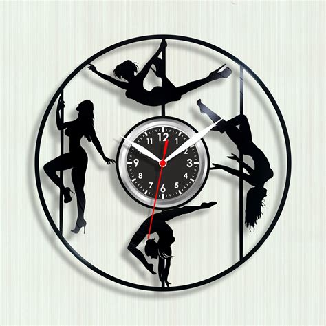 Pole Dance Record Clock Girls Clock Vintage Clock Sexy Decor Sexy Clock Sex Clock T For Adult
