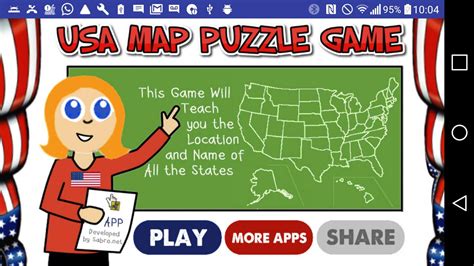 Seterra will challenge you with quizzes about countries, capitals, flags, oceans, lakes and more! USA MAP 50 States Puzzle Game - Android Apps on Google Play