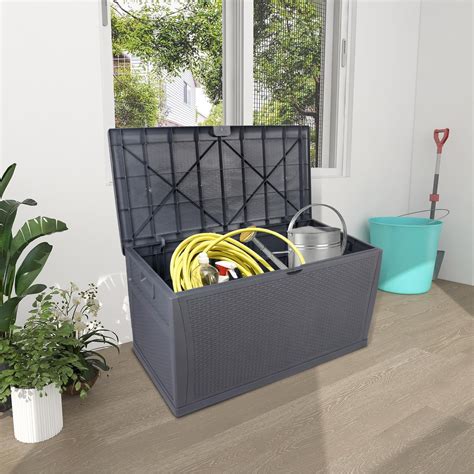 SalonMore Waterproof 120gal Outdoor Box For Patio Plastic Storage Deck