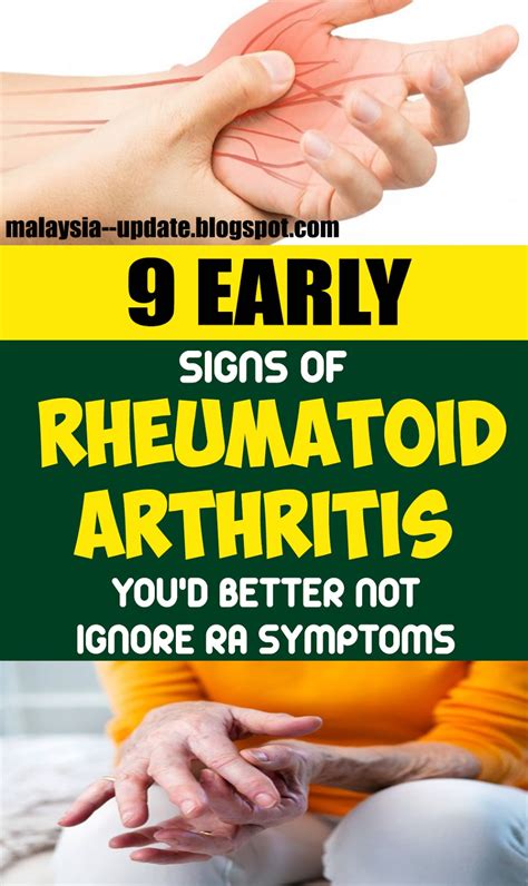 here are 9 early signs of rheumatoid arthritis you d better not ignore ra symptoms