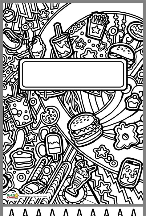 Coloring Page Binder Cover Printable