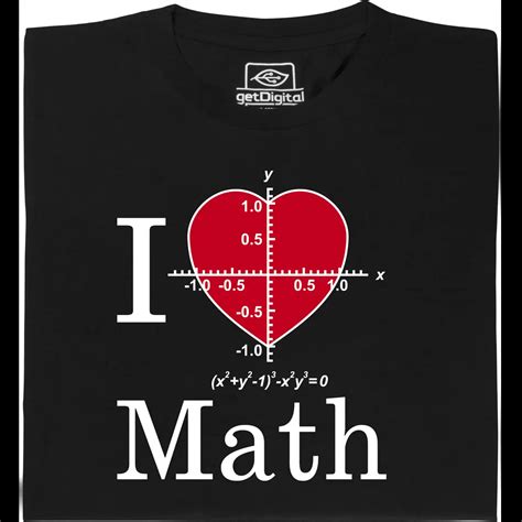 I Love Math T Shirt 24 Uurs Levering Getdigital