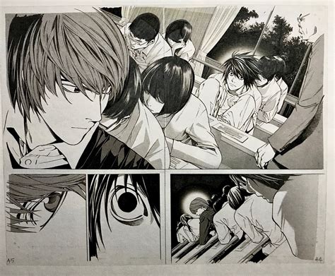 Zj Double Page Manga Panels From Death Note From The
