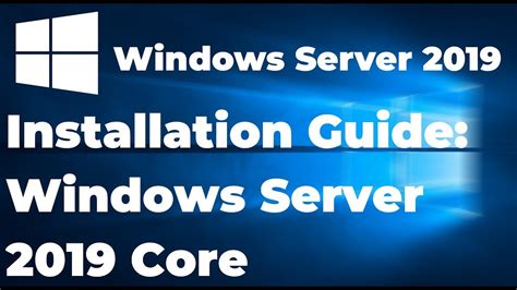 Windows Server 2019 Core Installation Step By Step Guide Youtube