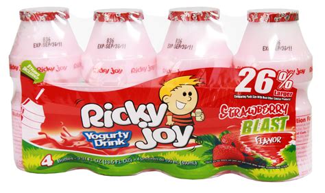 Ricky Joy® 3oz Bottles Strawberry Blast Flavor Yogurt Drinks