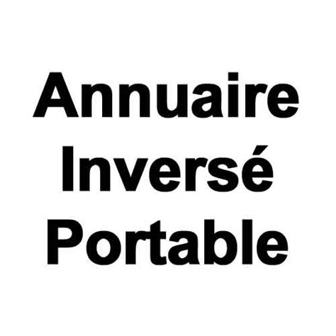 Annuaire Inversé Portable