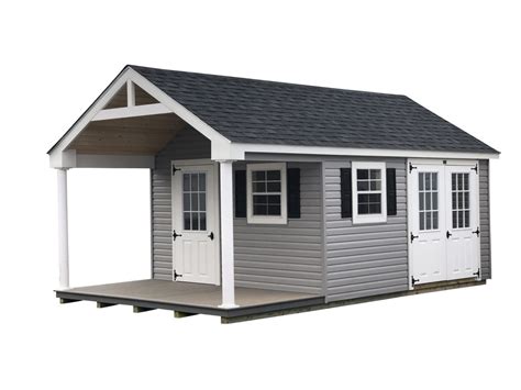 Storage Sheds With Porch Quality Cabin Sheds 2021 Model Beachy Barns