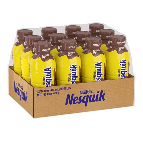 Nesquik Chocolate Milk 14 Oz 12 Pack Readyrefresh