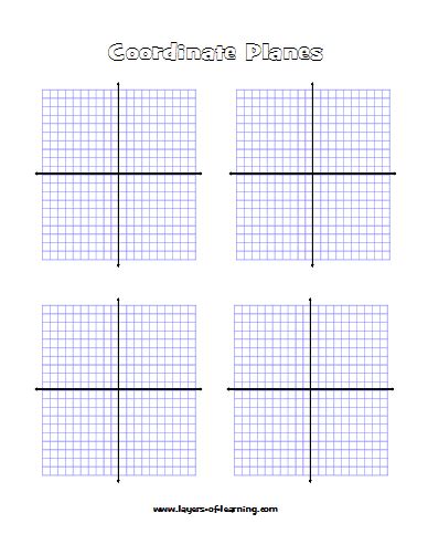 Printable Coordinate Planes Layers Of Learning