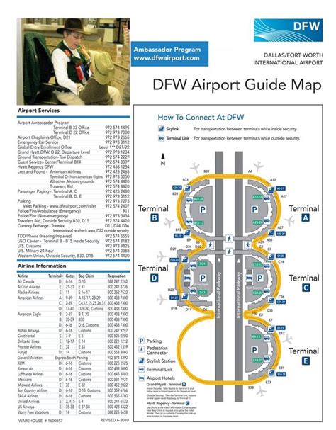 Dallas Fort Worth Airport Terminal Map United States Map