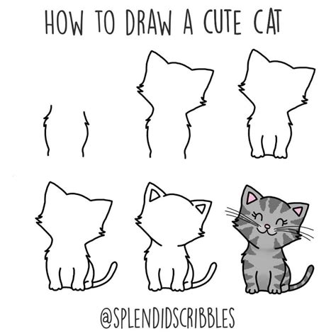 7 Easy Ways To Draw A Cat Step By Step Tutorial The Smart Wander