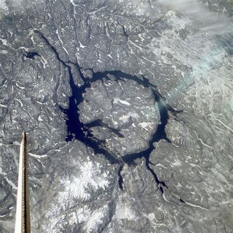 Manicouagan Reservoir Located In A Rugged Heavily Timbered Area Of The