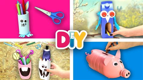4 Fun And Useful Crafts For Kids Fast N Easy Diy Labs Youtube