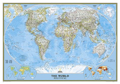 Natl Geographic World Classic Map Laminated Rocky Mountain Maps