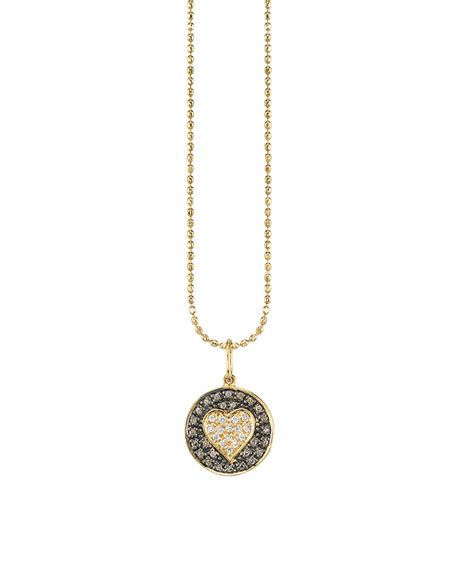 Sydney Evan K Luck Tableau Diamond Medallion Necklace Neiman Marcus