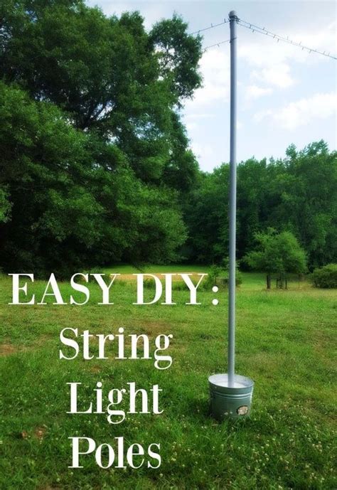 Diy String Light Poles Hometalk Diy Outdoor Lighting Backyard