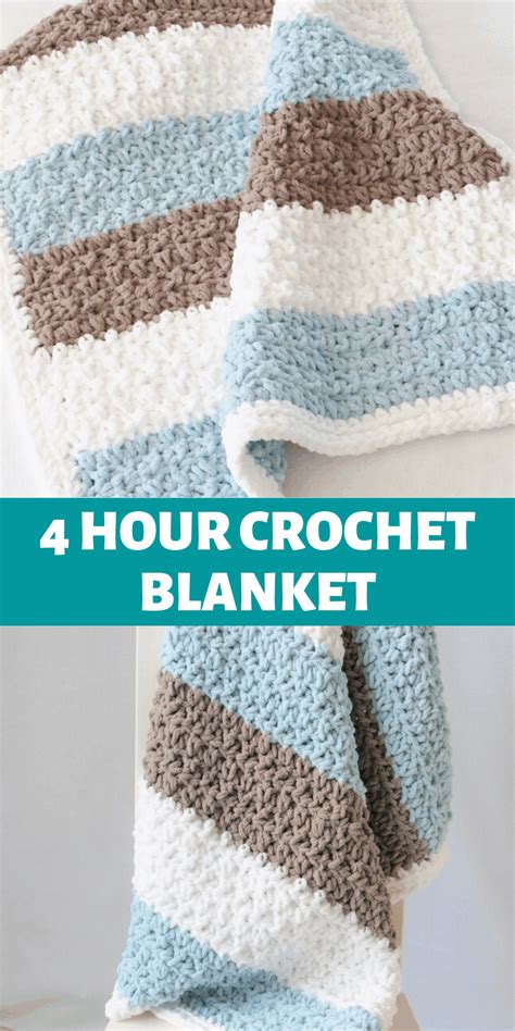4 Hour Crochet Baby Boy Blanket Free Pattern Crochet Dreamz Baby