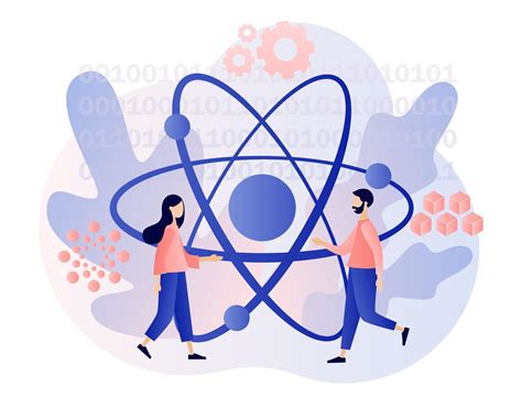 Quantum Computing Concept Tiny People Engineers And Scientists