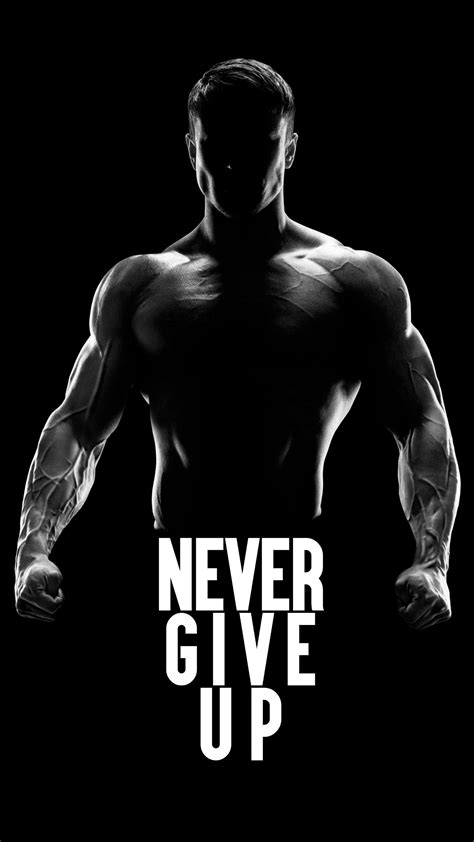 Never Give Up Gym Motivation Wallpaper Download Mobcup