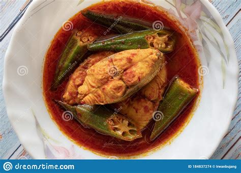 Asam Pedas In Malay With Mackerel Is A Spicy Food Popular In Malaysia