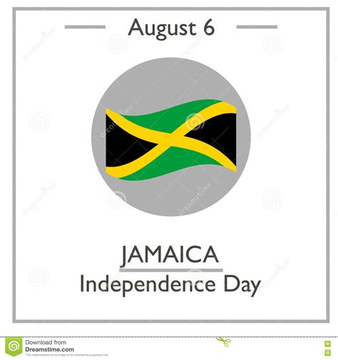 Jamaica Independence Day August 6 Stock Vector Illustration Of National Modern 79233459