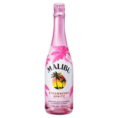 This tropical drink is full of island flavors. Malibu Rum Strawberry Spritz 75Cl - Tesco Groceries