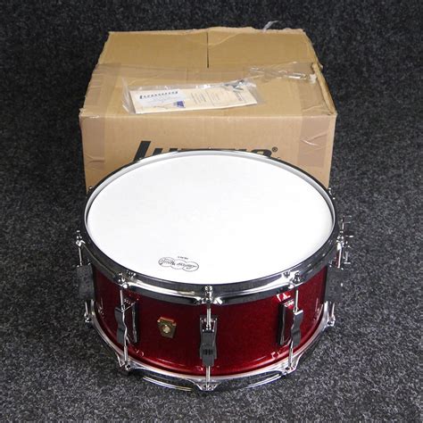 Ludwig Classic Maple Snare Drum 65 X 14 Red Sparkle W Box 2nd