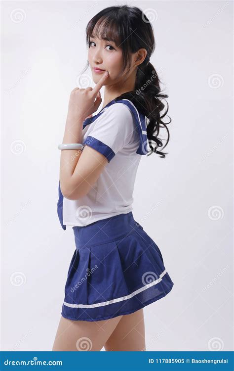 Pure Asian Girl And Sailor Suit Stock Image Image Of Beautiful Asian