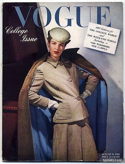 Vogue Usa 1942 August 15th Horst — Vintage Magazine Vogue Covers