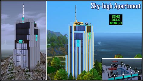 Simsdelsworld The Sims 4 Sky High Apartment