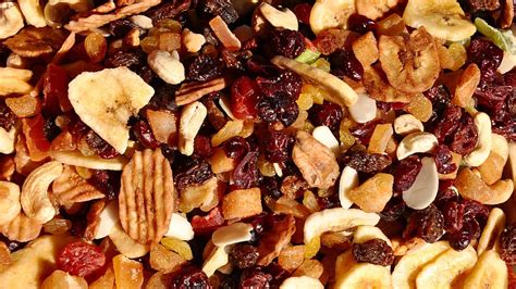 Mixed Nuts Chips Dried Fruit Food Food And Drink Full Frame