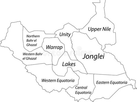 South Sudan Road Map Vector Republic Stock Illustrations 76 South