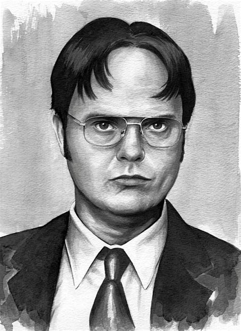 Dwight Schrute The Office Painting By Ashley Eva Fine Art America