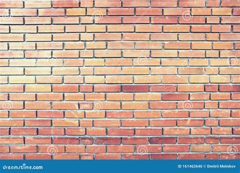 Brick House Brickwork Color Orange Brick Wall Background Stock Photo