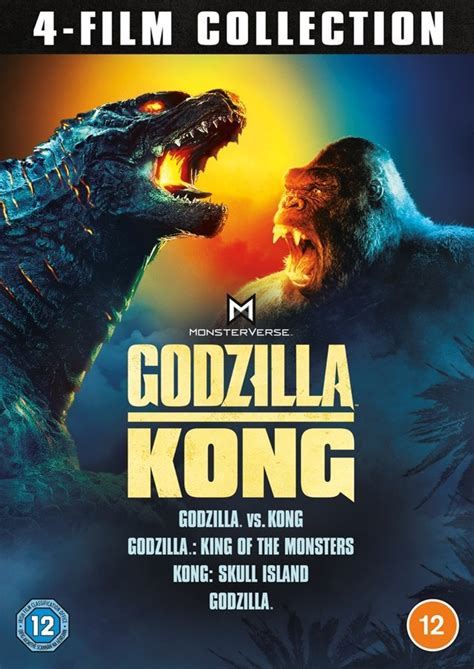 godzilla and kong 4 film collection dvd box set free shipping over £20 hmv store
