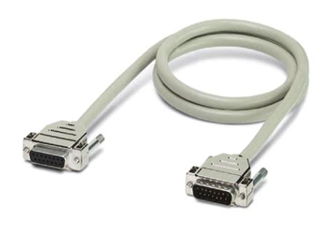 2302117 Phoenix Contact 6m 15 Pin D Sub To 15 Pin D Sub Serial Cable Rs