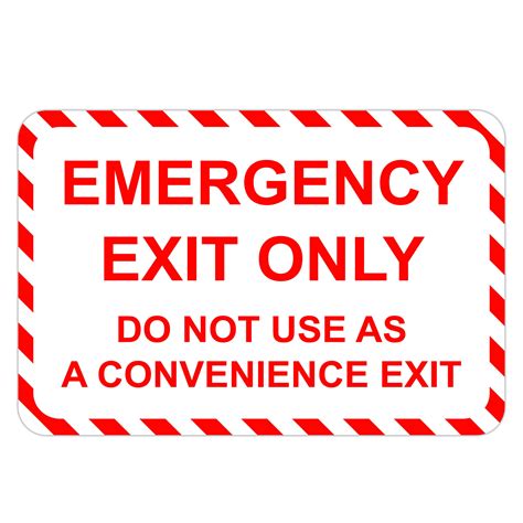 Emergency Exit Only American Sign Company