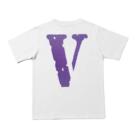 Vlone Logo Tee White Purpleblack ฿2400 บาท