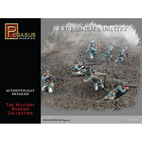 Pegasus 7199 Wwi I French Army 172 Scale Plastic Model Figures
