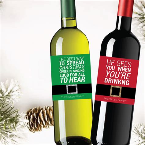 Christmas Wine Bottle Label Check It Out At Shop Labelthem Christmas