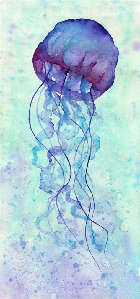 Jellyfish Watercolor Print 10x15 Watercolor Print Watercolor