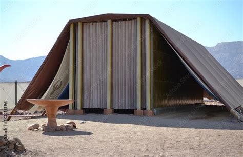 Plakat Model Of Tabernacle Tent Of Meeting In Timna Park Negev Desert