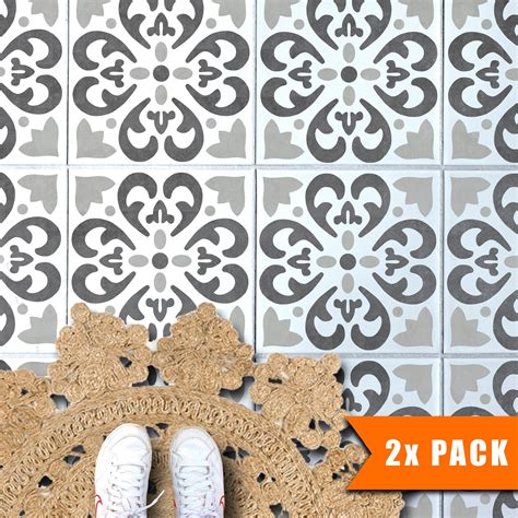 Pack Of 2 Tile Stencils For Floors Tile Stencils For Walls Etsy