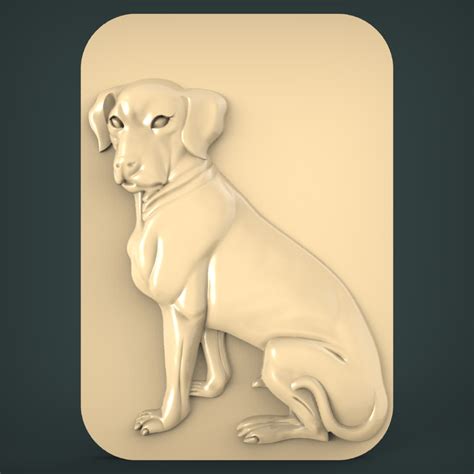Bas Relief Dog 3d Stl Model For Cnc And 3d Printer 1946