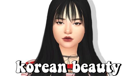 The Sims 4 Cas Korean Beauty Full Cc List And Sim Download Youtube