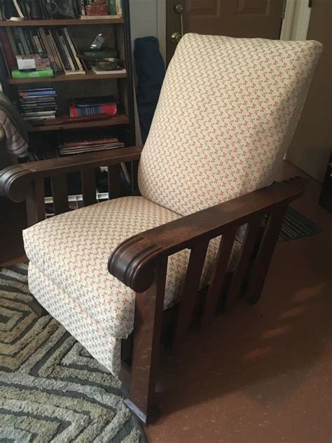 The mission style will never go out of style and add an extra touch of class into your living room, den, man cave, etc. wooden stickley arts & crafts/mission style chairs. Mission Morris Stickley Era Oak recliner chair 1908 ...